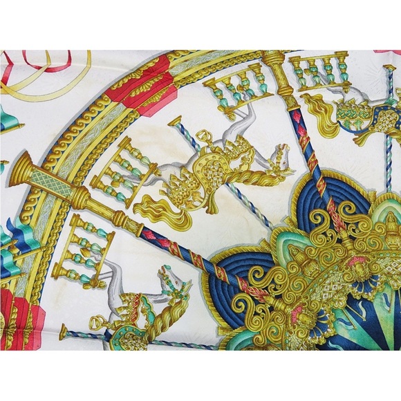 Hermes Multicolor Carousel Silk Scarf - Picture 7 of 12